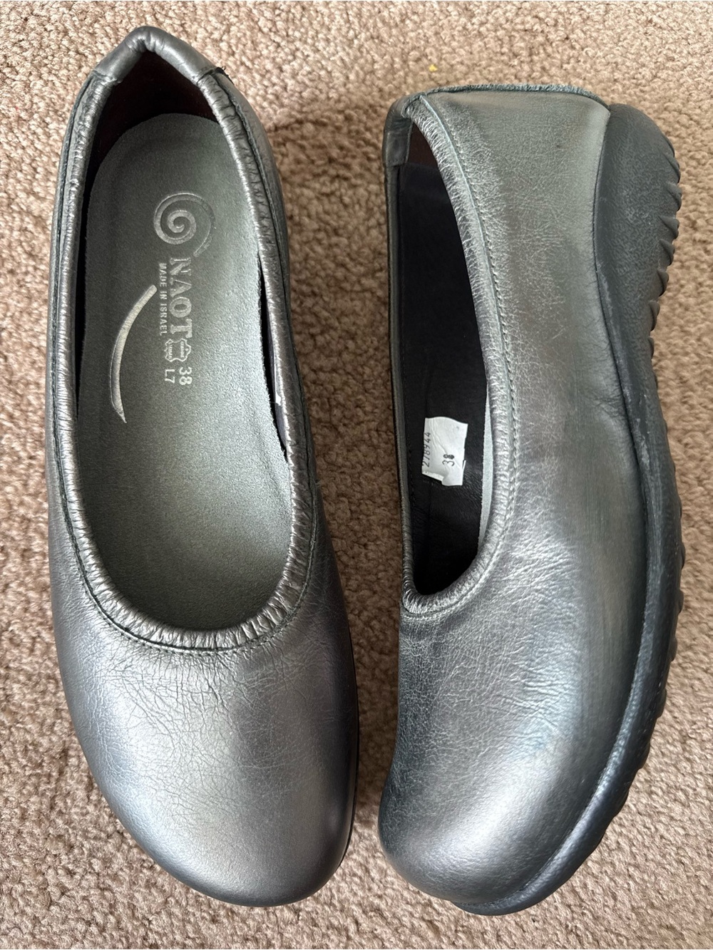EUC Naot Taupo Leather Comfort Slip On Ballet Flats